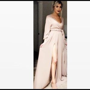 Naked Wardrobe Tan Maxi dress